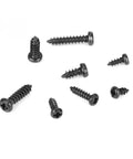 400 Piece Cross Pan Head Wood Screws Set Stainless Steel Self Tapping M2 And M2.6 Assortment Kit visible scattered on white background