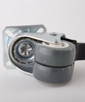 Heavy Duty Twin Caster Wheels with Plate for Furniture Carts, showing a gray dual wheel with locking mechanism.