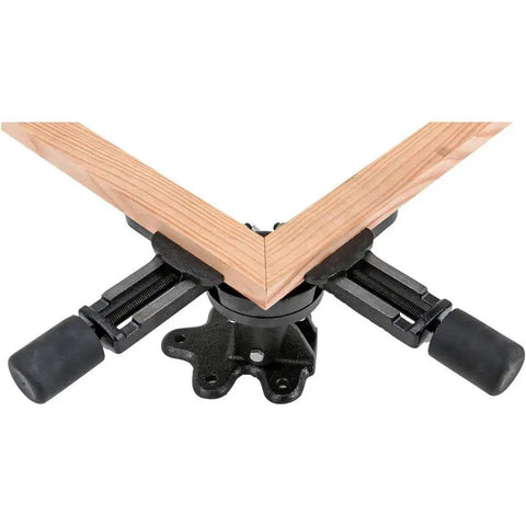 4 Inch Miter Vise For Picture Framing 90 Degree Clamp With 360 Degree Swivel 3 Point Leveling Beefy Cast Iron Benchtop Mount Large Rubber
