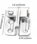 No Nonsense Heavy Duty Stainless Steel Flip Latch Lock 2 Pack Padlockable Bolt Latches for precise measurements.