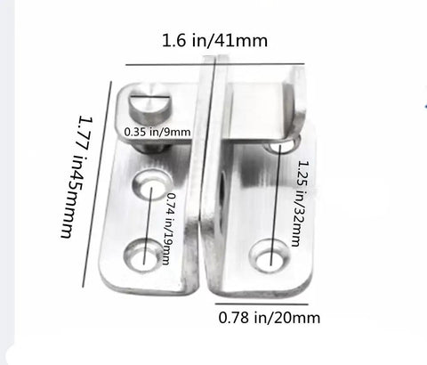 No Nonsense Heavy Duty Stainless Steel Flip Latch Lock 2 Pack Padlockable Bolt Latches for precise measurements.