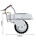 Universal Left and Right Wheel Set for Xiaomi Robot Vacuum Cleaners, 5cm large diameter wheels side view, dimensions shown