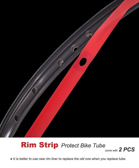 Two Pack 26 Inch Bike Inner Tubes With Schrader Valve 33mm Durable Butyl Rubber 1.90 To 2.125 Includes 2 Tire Strips And 2 Levers