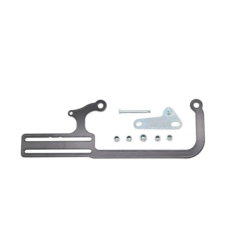 EZ-EFI Throttle Cable Mount Kit for 700R4 and 4150/4160 Carburetors, Beefy Heavy Duty Powder Coated Steel Mount with Stainless Hardware, Bolt On Precision Fit for Smooth Throttle Control and Classic Racing Look, black steel bracket with hardware