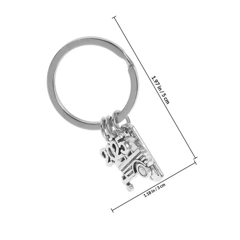 Rad Retro Travel Themed Zinc Alloy Keychain For RV Owners And Pilots Lightweight Yet Sturdy Camper Accessory with bus charm