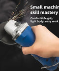 Hand gripping 75Mm Six Speed Electric Angle Grinder With Pure Copper Motor and Thermal Cut Off for easy metal work.