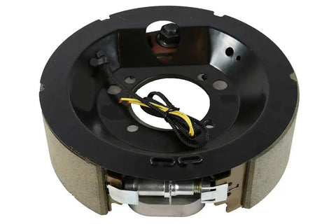 Heavy Duty Electric Trailer Brake Right Side 12 Inch By 3-3/8 Inch Drum Fits 8000 Lb Axle Dexter Compatible close-up view.