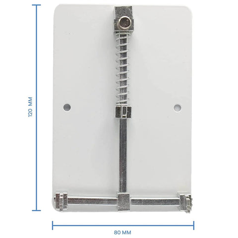 Universal PCB Holder And Jig Fixture Clamp For Soldering Desoldering And Quick Rework Stainless Steel 12x8 cm