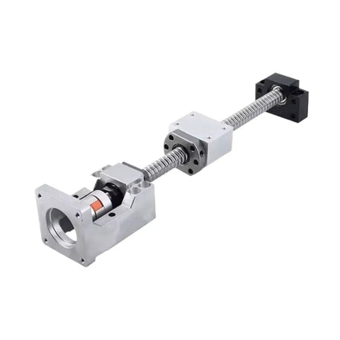 Top Shelf Sfu2005 Ball Screw Nut Set For Cnc Engraving Machines Delivers Slick Low Friction Action And Rock Solid High Precision Power That Works Flawlessly Without Breaking A Sweat At 2000 Mm Lead, showing heavy-duty stainless steel assembly with smooth motion.