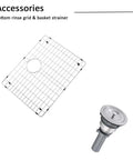 Accessories for Deep 23 Inch Undermount Stainless Steel Kitchen Sink With 16 Gauge Single Bowl Ultra Durable Rust Resistant Easy Clean