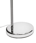 Chrome base of Mid Century Modern Curved Floor Lamp Over Sofa 74 Inch Tall Sleek Chrome Standing Lamp With Adjustable Shade For Living Room Reading Light LED Bulb Not Included.