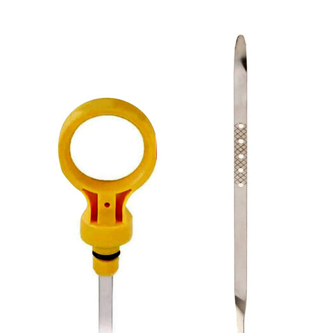 Engine Oil Dipstick Indicator Replacement Fits 2005 2009 Buick Lacrosse 2006 2008 Lucerne close-up of yellow handle and dipstick
