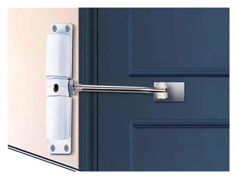 Adjustable Automatic Door Closer Spring Hinge For Indoor Doors Up To 30 Kg on blue door with easy install feature