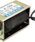 DC 12V 55N Open Frame Solenoid Electromagnet With 10mm Stroke Push Pull Type Linear Actuator For Precise Smooth Dialed In Motion Copper Coil Internal For Temperature Stability And Strong Adsorption Force, open-frame with wires