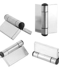 4Pack Auto-Closing Stainless Steel Cabinet Door Hinges with flush mount, spring-loaded for smooth, quiet no-slam self-closing cabinets