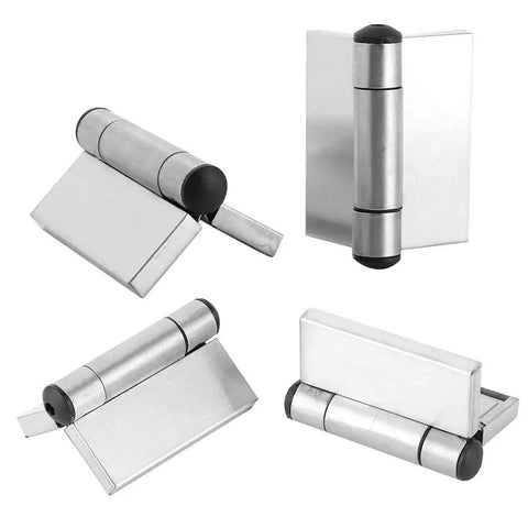 4Pack Auto-Closing Stainless Steel Cabinet Door Hinges with flush mount, spring-loaded for smooth, quiet no-slam self-closing cabinets