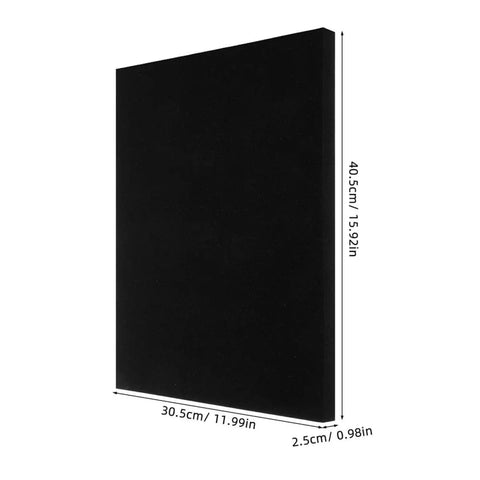 4 Pack Black Hard Foam Blocks 405x305x25mm Shipping Padding Sheets