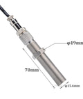 Speed Sensor Magnetic Pickup MPU RPM For Engine Generator Replacement Part Anti Vibration And Anti Interference, Stable Signal Output For Diesel Engines, Portable Generators, And Industrial Machinery, 70mm metal sensor