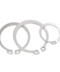 316 Stainless Steel Snap Ring Set M10 To M120 For Shafts Type C circlips in M40 size, three visible retaining rings