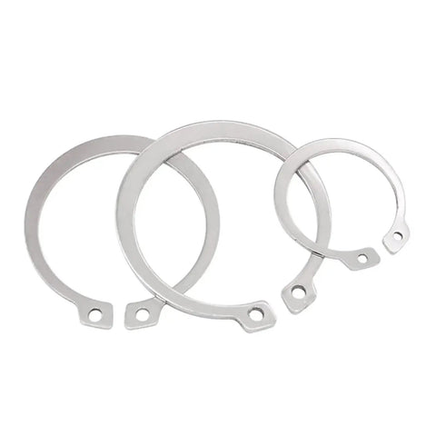 316 Stainless Steel Snap Ring Set M10 To M120 For Shafts Type C circlips in M40 size, three visible retaining rings