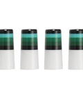 4 Pack Golf Club Ferrules For 0.35 Inch Tapered Steel Shafts, Lightweight Plastic Covers, Corrosion Resistant, Teal Green White