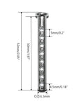 One Quarter Inch Clevis Pin With Eight Holes For Precise Length Adjustment, Heavy Duty Carbon Steel With R Clip, Eight Pack For Hitch Receivers, Drawbars, And Implements, Delivers A Snug Rattle Free Fit. 52mm pin size shown