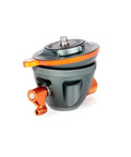Precision Camera Leveling Base Featuring Smooth Rotating Bubble Level With One Quarter Twenty Screw Thread And Slide Sleeve Adapter delivering stability in metallic slate gray.