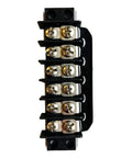 Heavy Duty Marine 12 Gang Bus Bar With Premium Nickel Plated Brass Terminals rated at 35 Amps, showcasing sleek black design.