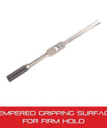 Tap Wrench For No 0 Through No 14 Taps With Firm Grip On Round And Square Shanks, showing tempered gripping surface.