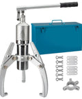Heavy Duty Hydraulic Gear Puller 30 Ton Capacity With Storage Case Includes 3 Jaw Bearing Hub Separator, silver alloy jaws.