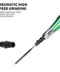 Hardcore Pneumatic Micro Air Pencil Die Grinder showing green body and attachment for high torque grinding tasks.