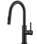 Black Kitchen Faucets with Pull Down Sprayer Kitchen Sink Faucet with Pull Out Sprayer Single Hole Deck Mount Single Handle Stainless Steel Grifos De Cocina 866026R, tall arc design.