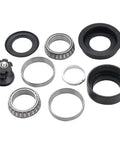 Heavy Duty Steering Stem Taper Bearings Straight Bolt On Drop In Swap For Pit Bike various sizes and steel construction parts laid out.