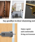 Heavy Duty 66 mm Cabinet Door Damps Engineered For A Buttery Smooth Soft Close Finish Stress Free Bolt On Setup visible in stylish kitchen.