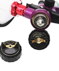 Kick-Butt 1.4mm Air Spray Gun With 1.8mm Nozzle Kit nozzle tips detail close-up for smooth paint application.