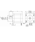 Technical drawing of Nema 23 57 stepper motor for Precision Manual Linear Shaft Actuator Table Kit With Nema 23 57 Stepper Motor Built Rock Solid For Science Labs And Engineering Builds Featuring Dead Simple Installation And Pro Grade Reliability Daily.