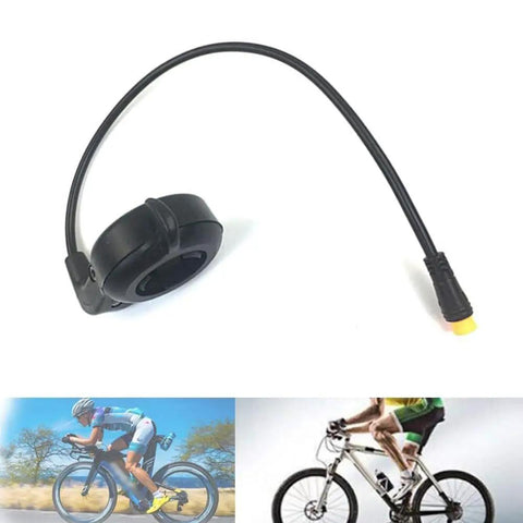 Thumb Throttle For Electric Ebikes And Scooters 3 Pin Waterproof Right Side Handlebar Accelerator With Finger Control and Cable