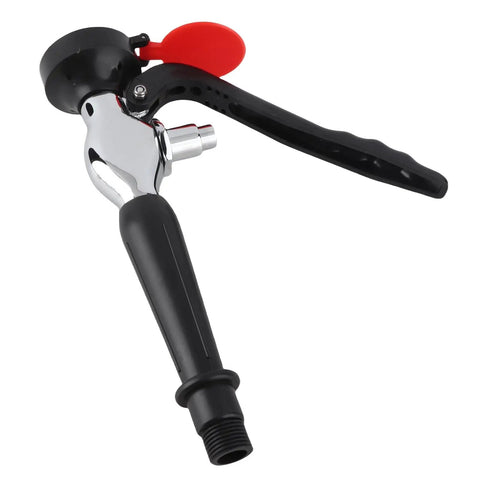 Emergency Eyewash Spray Head With Stainless Steel Drench Hose And Sink Accessory, showing the quick open valve.