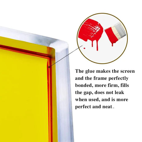 Close-up of aluminum frame bonding in Dry Sift Screen Set With Aluminum Frame And Polyester Mesh, 4 Piece Kit 20 x 24 Inches.