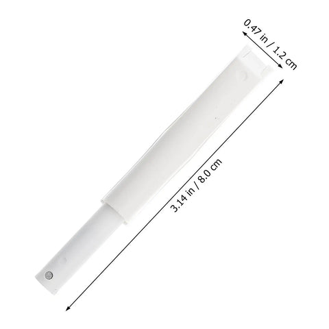 Upgrade Your Cupboards With These Durable White Plastic Rebounders For Easy Push To Open, Perfect Cabinet Door Catches That Make Wardrobes And Kitchen Cabinets Super Snappy And Smooth Every Single Time, measuring 3.14x0.47 inches.