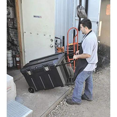 Heavy Duty 50 Gallon Rolling Storage Chest Built Like A Tank With Secure Lock Hella Spacious Interior Moves Smooth On Coated Rubber Wheels For Garage Workshop Home