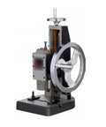 Heavy Duty Cast Iron Manual Arbor Press Workhorse For Precision Punching Riveting Stamping With Adjustable Handwheel Design, side view.