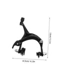 Premium Heavy Duty Alloy C Shape Brake Set Forged From Durable Steel Compatible With Road Or Mountain Bikes black brake caliper side view