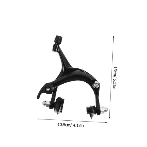 Premium Heavy Duty Alloy C Shape Brake Set Forged From Durable Steel Compatible With Road Or Mountain Bikes black brake caliper side view