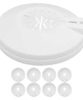 10 Pack Heavy Duty Plastic Fire Sprinkler Cover Plates Waterproof Escutcheon Ring Wall Mount Flange For Disc Heads Removable Or Nonremovable 2 48 In round and flat covers