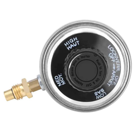 Low Pressure Gas Regulator With Adjustable Valve For BBQ Grills Patio Heaters Fire Pits And Outdoor Cooking 1 Inch 20UNF