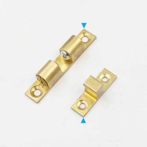 Double Ball Latch Tension Roller Catch For Cabinets Doors And Furniture Pure Copper Construction with Rust Resistant Finish