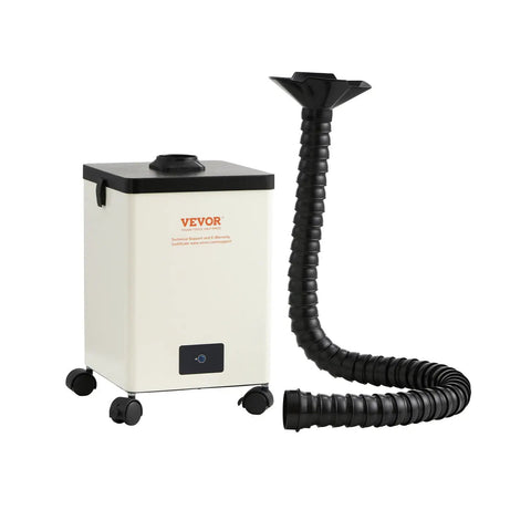 Solder Fume Extractor Pro Grade 150 Watt Power With 332 Cubic Meters Per Hour Airflow And Three Stage Filtration For Soldering And DIY Welding Heavy Duty Smoke Absorber And Purifier 110 Volt with flexible hose on wheels