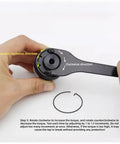 Heavy Duty Cjylfmz Flexible Tap Chuck Wrench GT12 Chuck Adjuster showing clockwise and counter-clockwise rotation directions.
