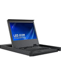 Smooth Operator 16 Port Hdmi Kvm Switch Featuring A Slick 17.3 Inch Led Lcd Display For Plug And Play Multi Computer Control Plus Rack Mount Setup, open display.